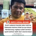 Enam Buruh Proyek Irigasi Hendak Jalan Kaki Ke Makassar Karena Tidak Ada Biaya, Pemborong Ungkap Sudah Bayar Lebih
