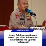Jelang Operasi Pekat Lipu 2026, Polres Bone Gelar Latihan Pra Operasi