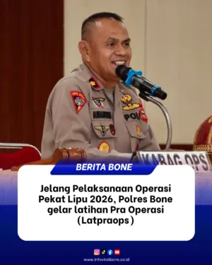 Jelang Operasi Pekat Lipu 2026, Polres Bone Gelar Latihan Pra Operasi