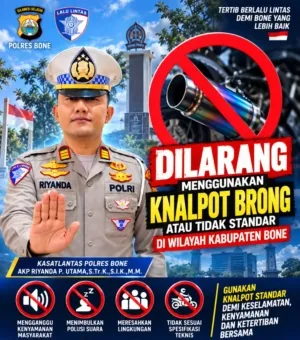 Tegas! Satlantas Polres Bone Tabuh Genderang Perang Lawan Knalpot Brong, Sanksi Menanti