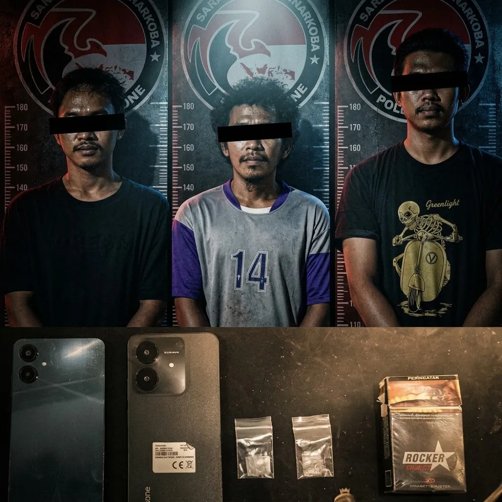 Sindikat Sabu “Urung-Urungan” Gagal Pesta, Tiga Pemuda di Bone Diringkus Polisi